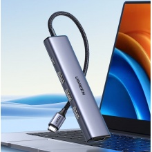 绿联Type-C扩展坞USB-C分线器雷电4拓展坞转HDMI转换器4k转接头通用苹果MacBook华为笔记本电脑iPad