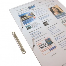 齐心（COMIX）B3749 耐用金属装订夹  两孔夹 凭证装订夹条 50个/盒 金属装订夹 B3749